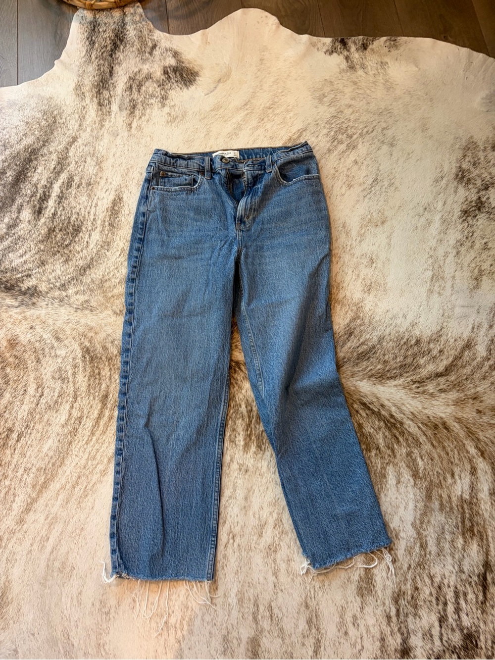 Abercrombie & Fitch Straight-Leg Blue Denim Jeans